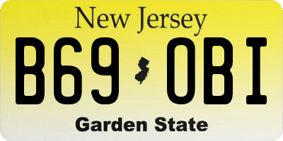 NJ license plate B69OBI