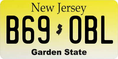 NJ license plate B69OBL