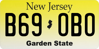 NJ license plate B69OBO