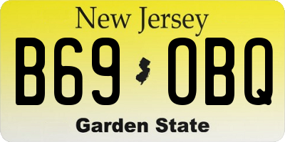 NJ license plate B69OBQ