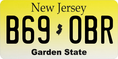 NJ license plate B69OBR