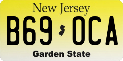 NJ license plate B69OCA