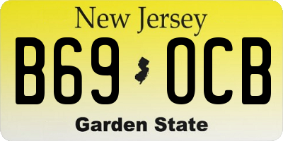 NJ license plate B69OCB