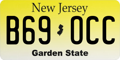 NJ license plate B69OCC