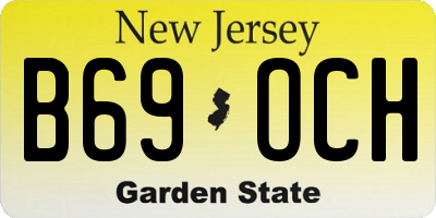 NJ license plate B69OCH