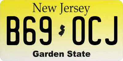 NJ license plate B69OCJ