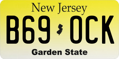 NJ license plate B69OCK