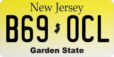 NJ license plate B69OCL