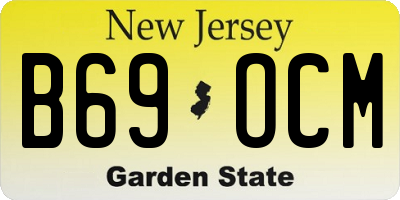 NJ license plate B69OCM