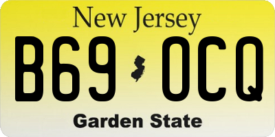 NJ license plate B69OCQ