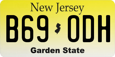 NJ license plate B69ODH