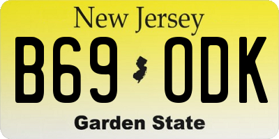 NJ license plate B69ODK