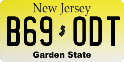 NJ license plate B69ODT