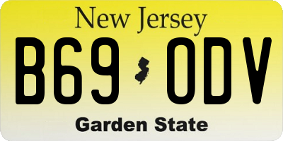 NJ license plate B69ODV