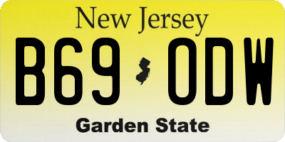 NJ license plate B69ODW