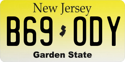NJ license plate B69ODY