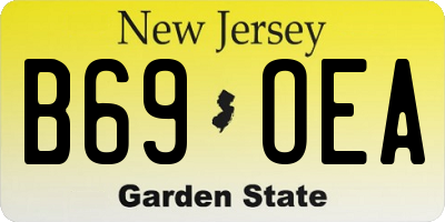 NJ license plate B69OEA