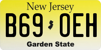 NJ license plate B69OEH