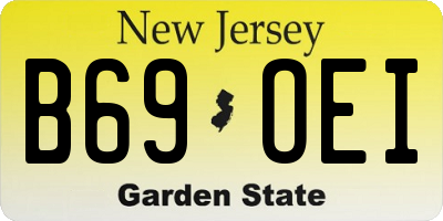 NJ license plate B69OEI