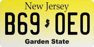 NJ license plate B69OEO