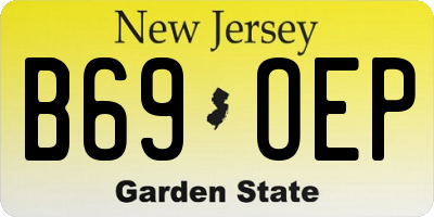 NJ license plate B69OEP