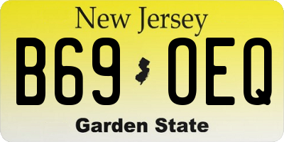 NJ license plate B69OEQ