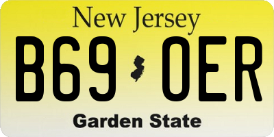 NJ license plate B69OER