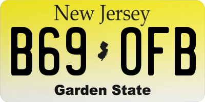 NJ license plate B69OFB