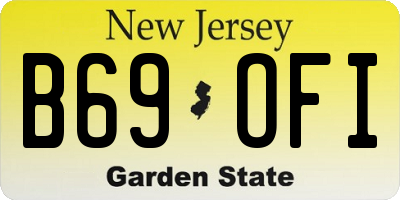 NJ license plate B69OFI