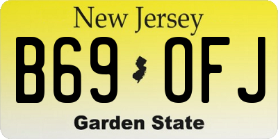 NJ license plate B69OFJ