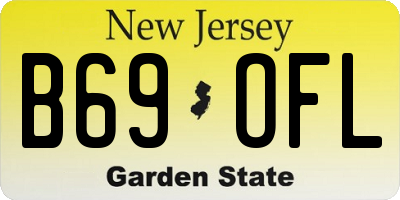 NJ license plate B69OFL