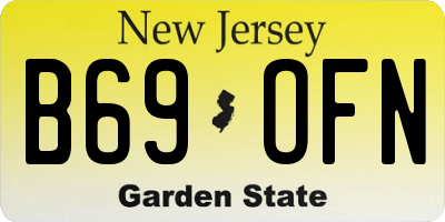 NJ license plate B69OFN