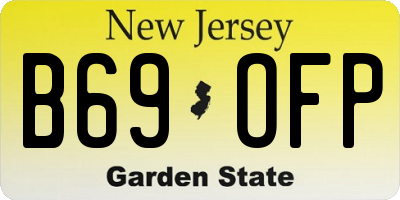 NJ license plate B69OFP