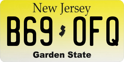 NJ license plate B69OFQ