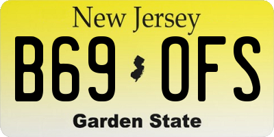 NJ license plate B69OFS