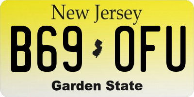 NJ license plate B69OFU