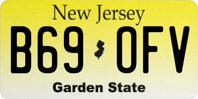 NJ license plate B69OFV