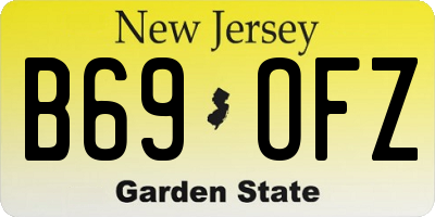 NJ license plate B69OFZ