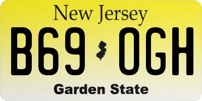 NJ license plate B69OGH