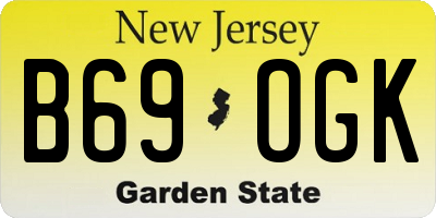 NJ license plate B69OGK