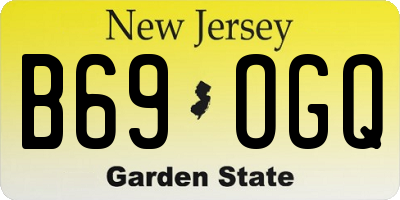 NJ license plate B69OGQ