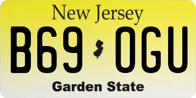 NJ license plate B69OGU
