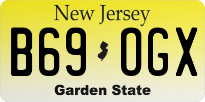 NJ license plate B69OGX