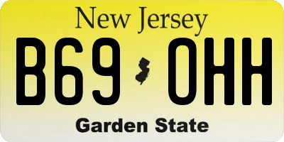NJ license plate B69OHH