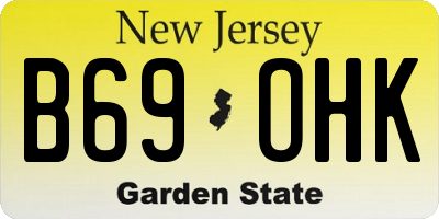 NJ license plate B69OHK