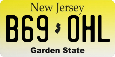 NJ license plate B69OHL