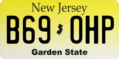 NJ license plate B69OHP