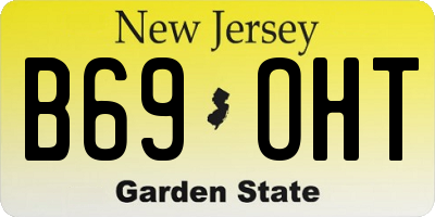 NJ license plate B69OHT