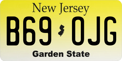 NJ license plate B69OJG