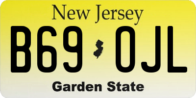 NJ license plate B69OJL